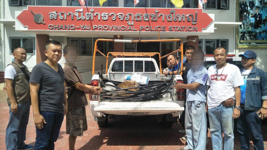 รวบ 2 คนร้ายลักตัดสายเคเบิ้ลสื่อสาร รับสารภาพทำมาทั้งปีหลายพื้นที่ความเสียหายกว่า 10 ล้าน