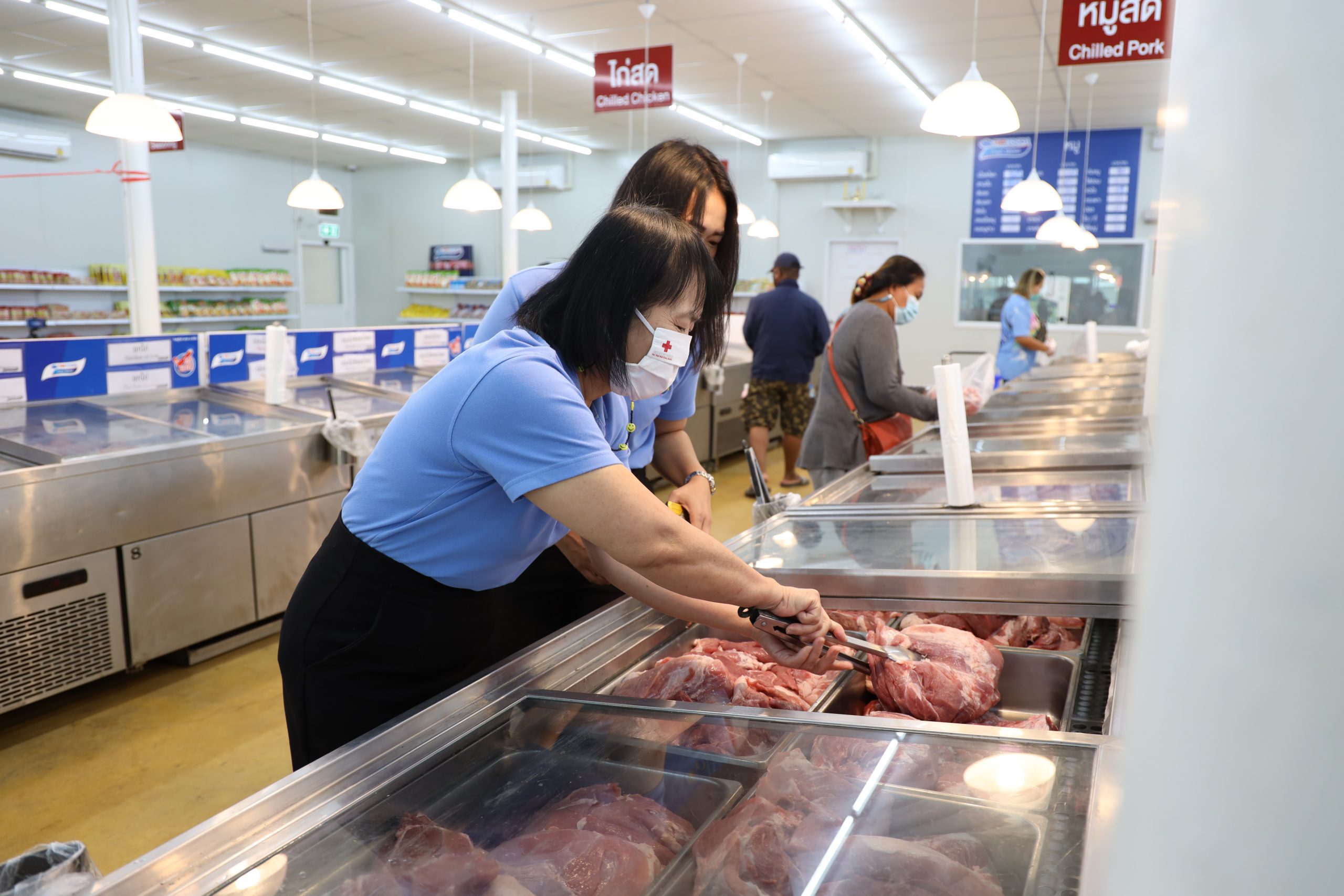 พาณิชย์จังหวัดอยุธยา ร่วมกับไทย ฟู้ดส์ เฟรซ มาร์เก็ต จัด โครงการ หมูพาณิชย์ ลดราคาช่วยประชาชน